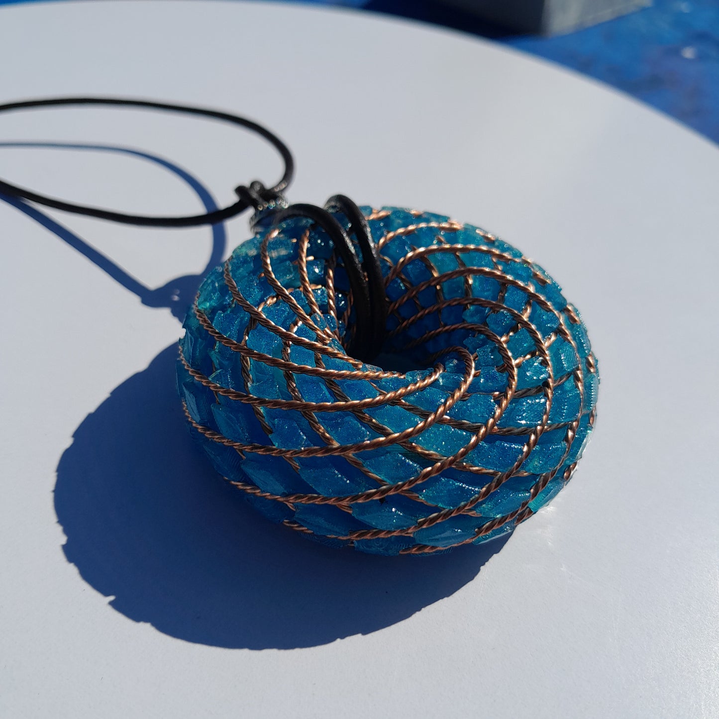 Bobina Rodin Azul- Generador de Ondas de Vórtice