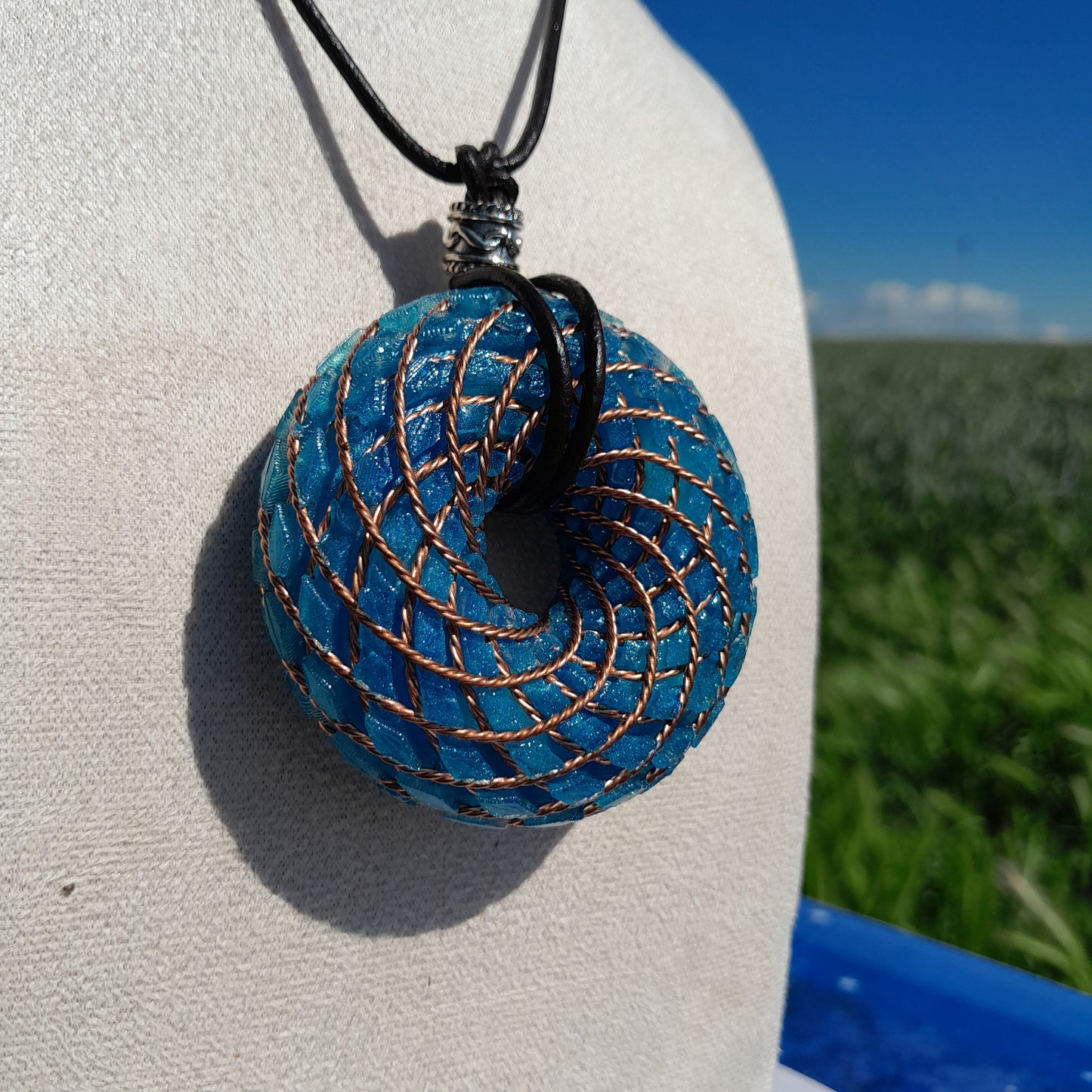 Bobina Rodin Azul- Generador de Ondas de Vórtice