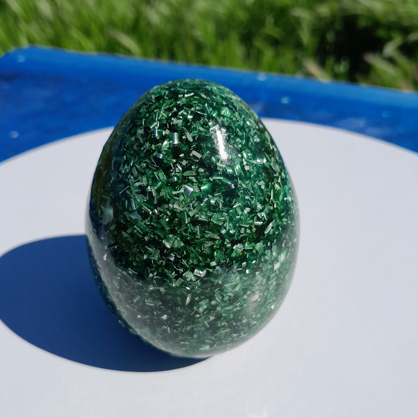 Huevo de Orgonita Verde
