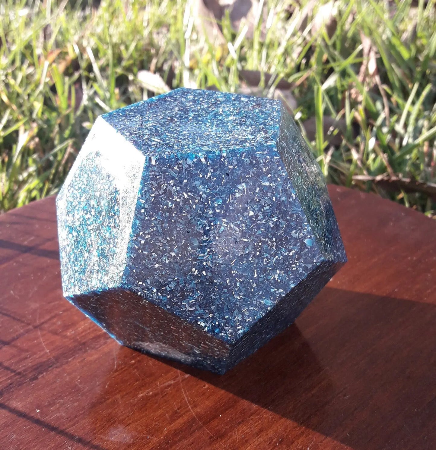 Dodecaedro Orgonita Azul- Armonizador Energético - mundoorgon