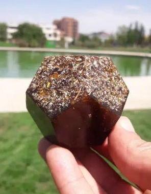 Dodecaedro Orgonita Color Caramelo- Dodecaedro Orgónico