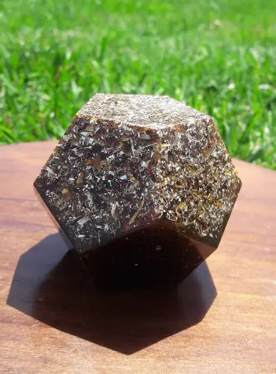 Dodecaedro Orgonita Color Caramelo- Dodecaedro Orgónico