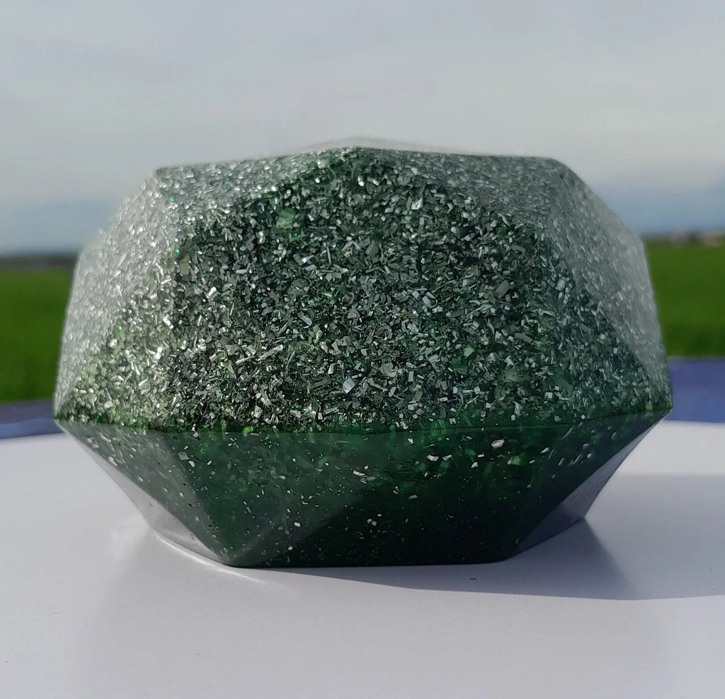 Domo de Orgonita Verde- Transmutador de energía - mundoorgon