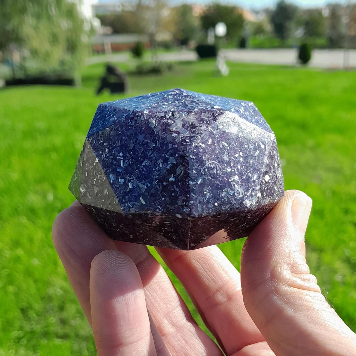 Domo de Orgonita Violeta- Tamaño Mediano- Protector 5G- Orgone Energy