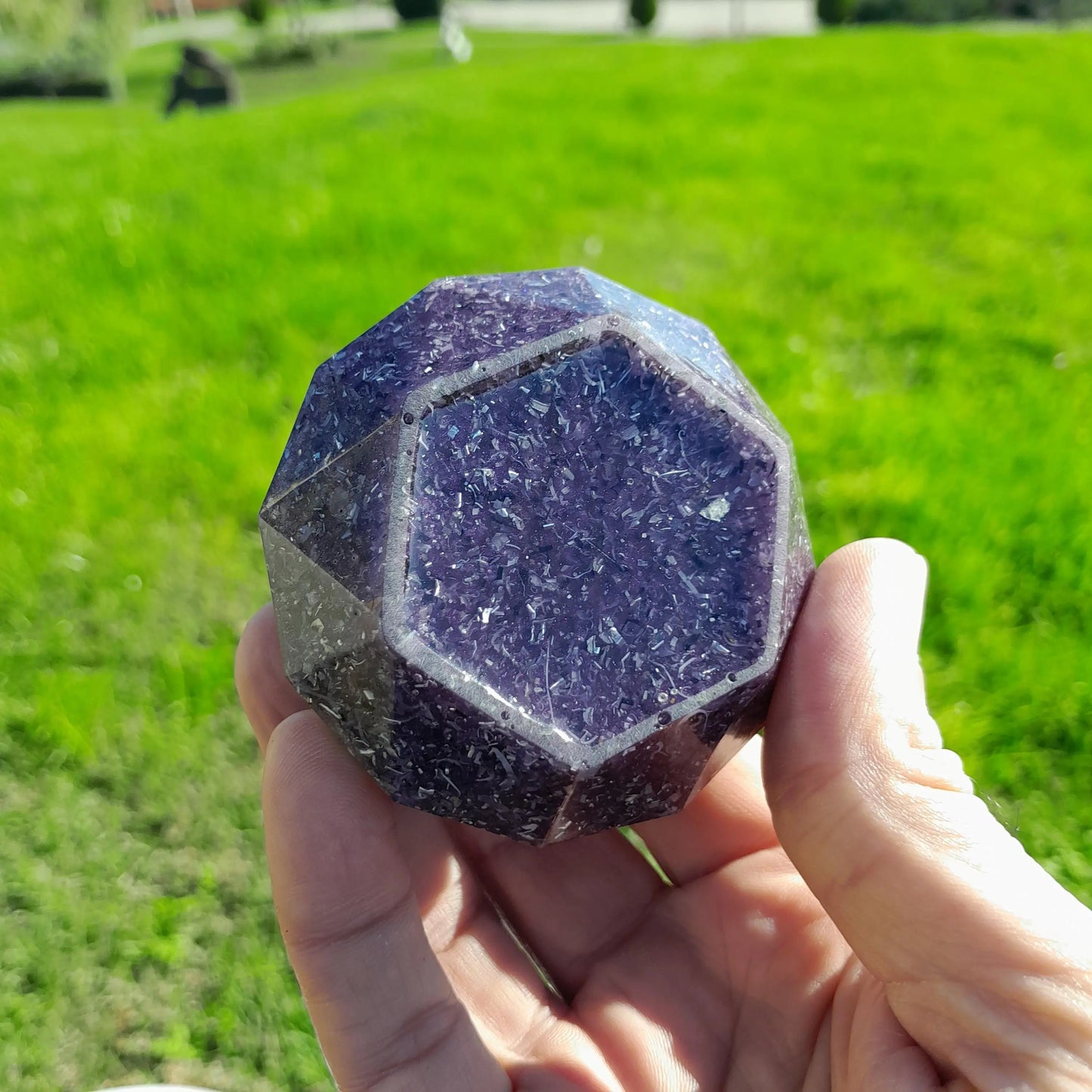 Domo de Orgonita Violeta- Tamaño Mediano- Protector 5G- Orgone Energy