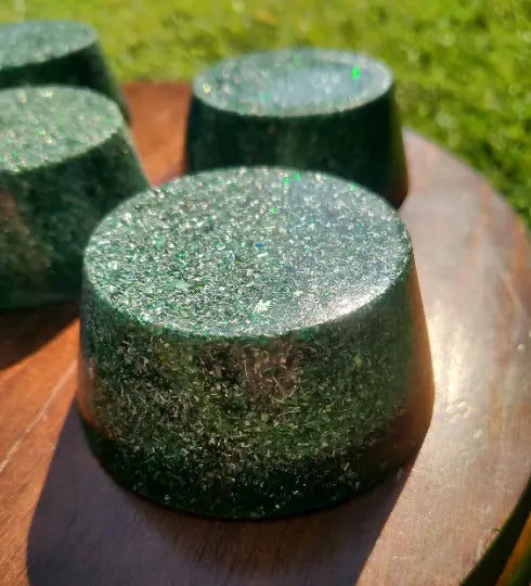 Mini Orgonitas Tumbatorres Color Verde- orgonita tumbatorre