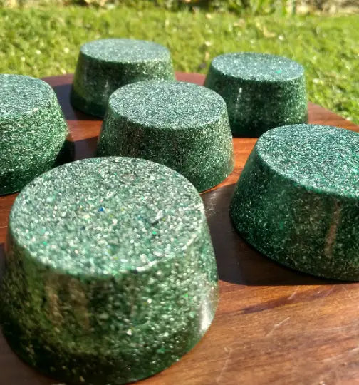 Mini Orgonitas Tumbatorres Color Verde- orgonita tumbatorre