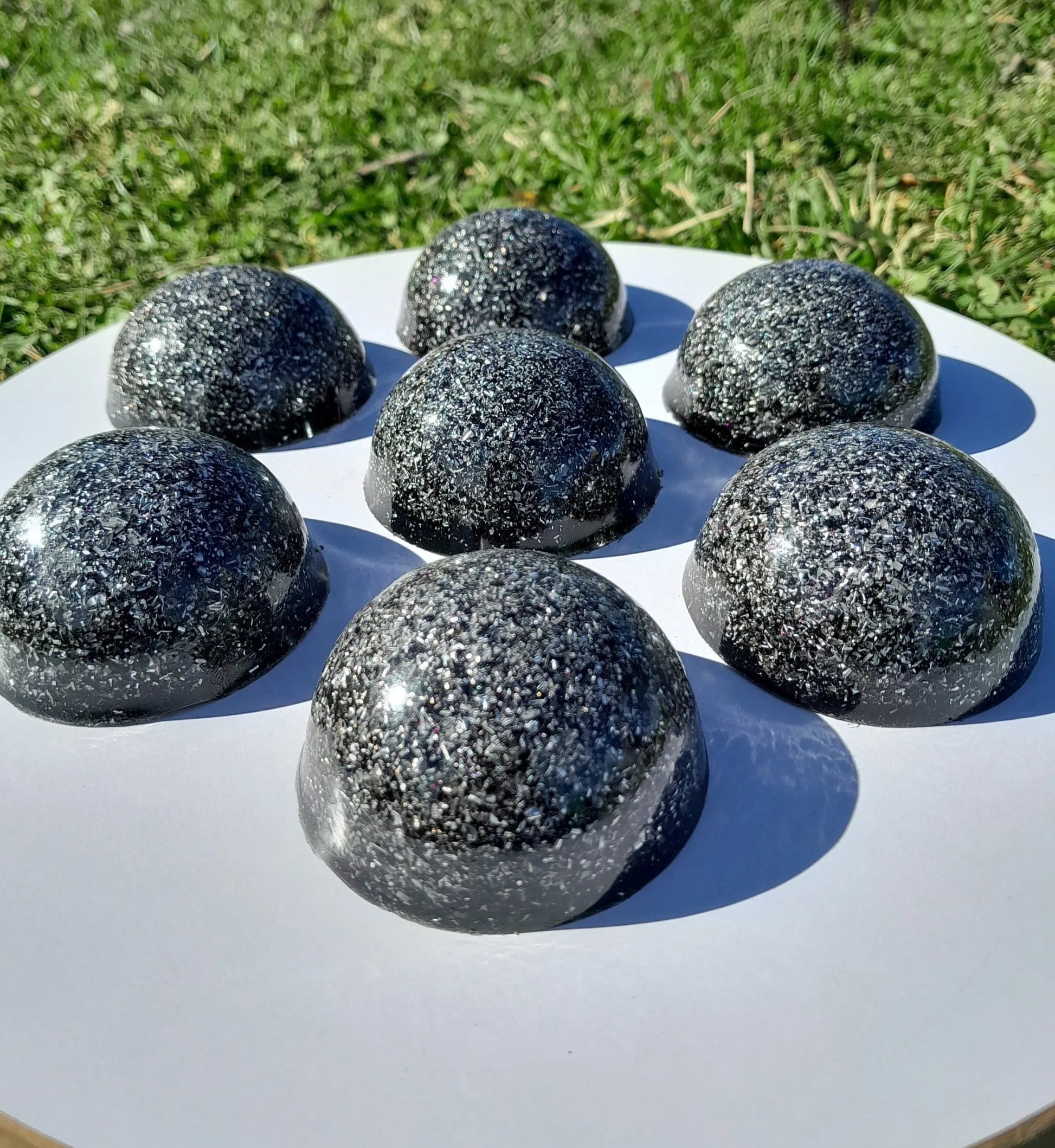 Orgonita Semiesfera con Shunguita - mundoorgon