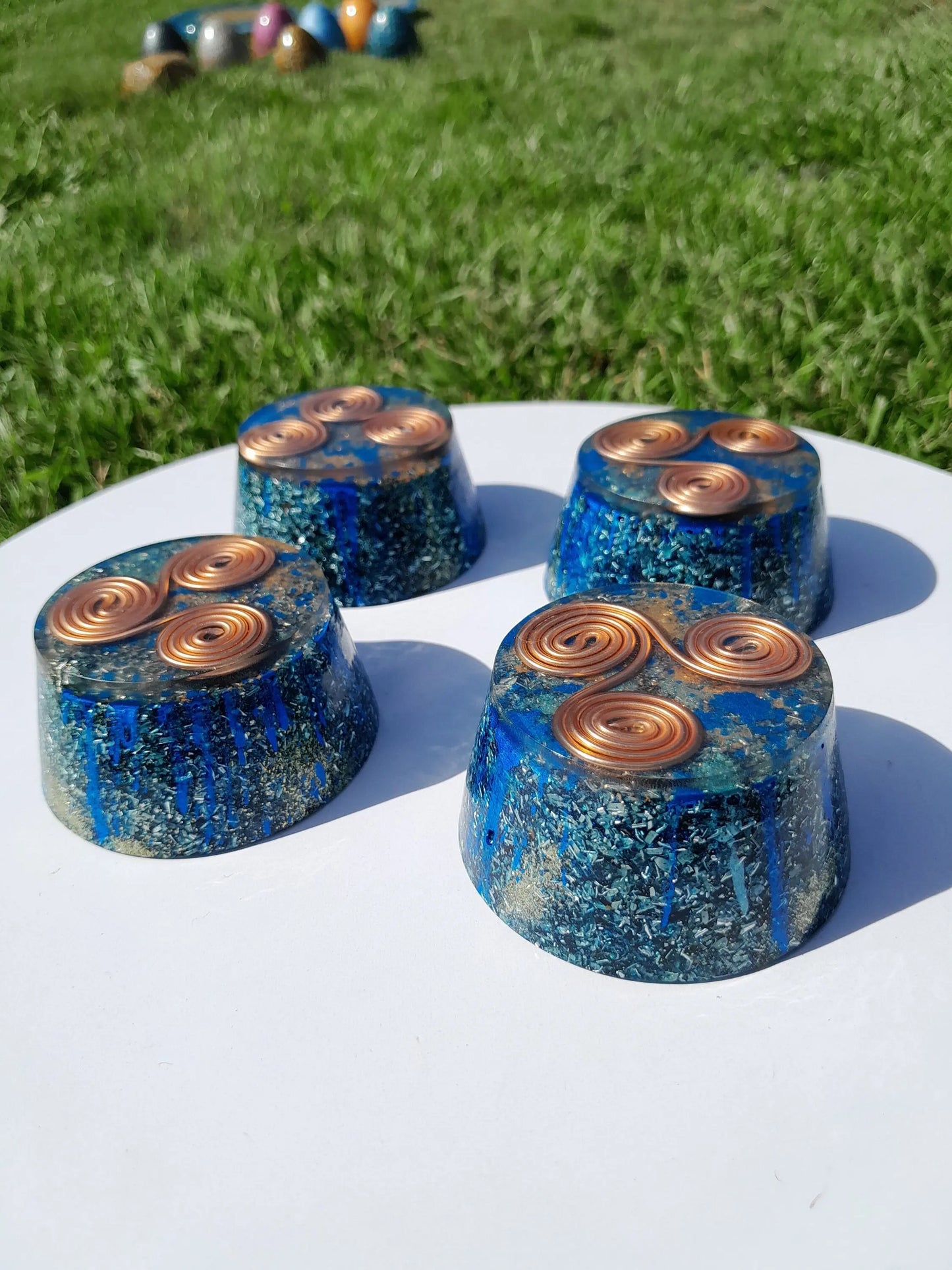 Orgonita Azul Triskel Celta - mundoorgon