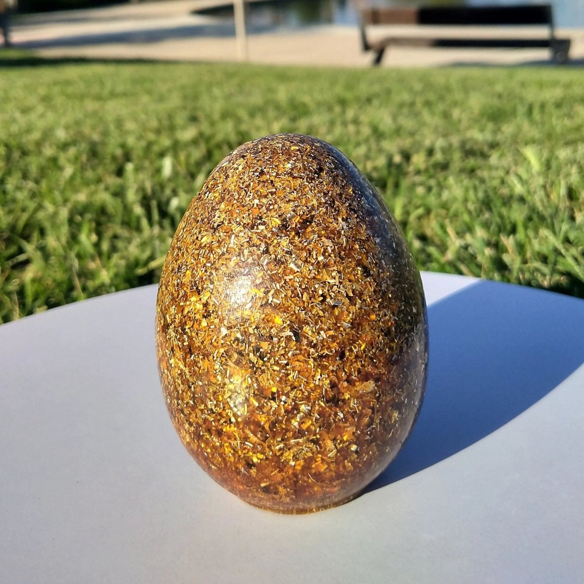 Huevo de Orgonita Color Caramelo - Mundo Orgon LTD