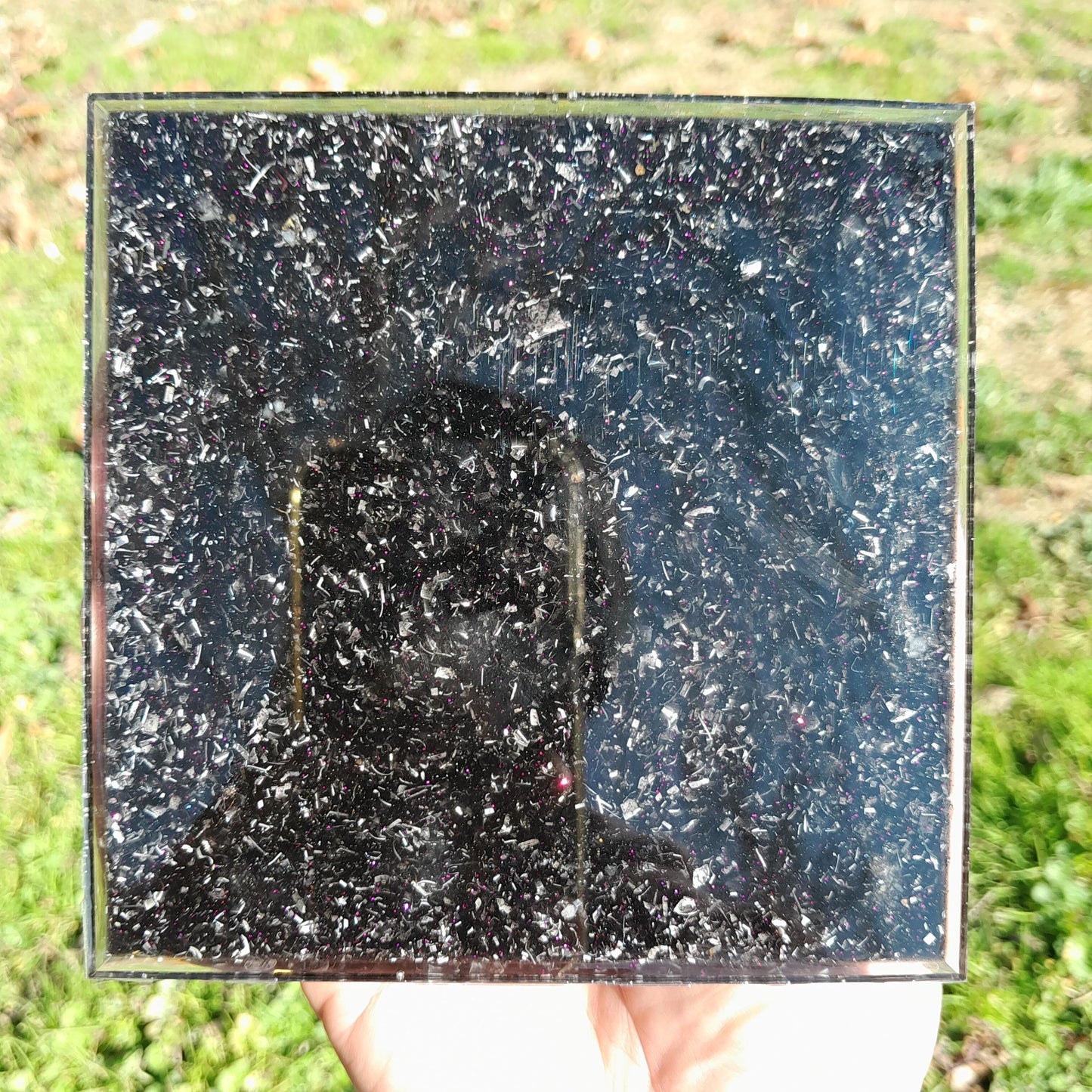 Pirámide Orgonita Cruz Egipcia con Ojo de Horus - 120mm de Base- Orgone Pyramid