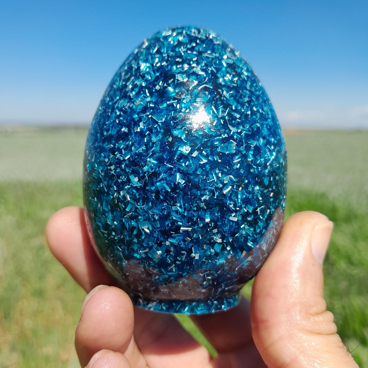 Huevo Orgónico Azul- Protección 5G EMF- Orgone Energy