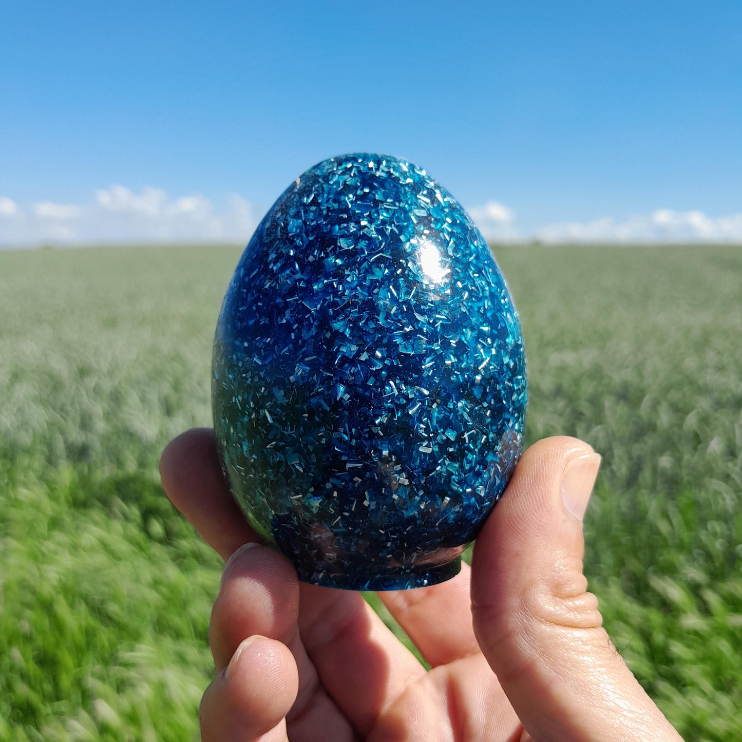 Huevo Orgónico Azul- Protección 5G EMF- Orgone Energy