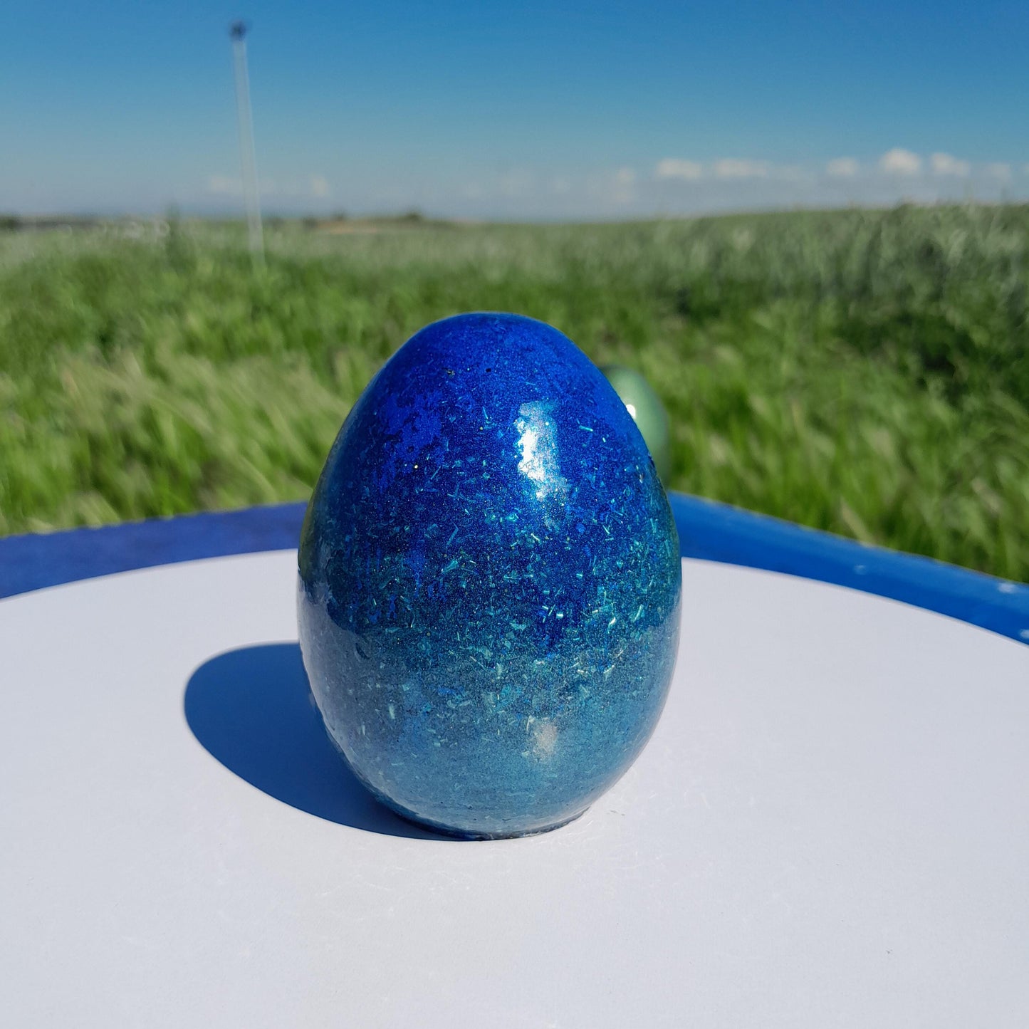 Huevo Orgonita Aguas Azules- Transmutador de Energías- Protección 5G y Electromagnetismo EMF