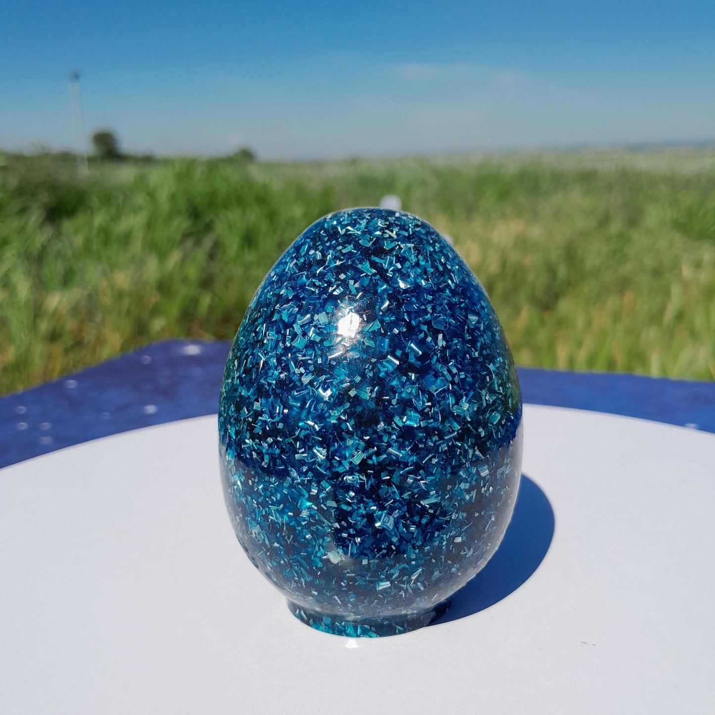 Huevo Orgónico Azul- Protección 5G EMF- Orgone Energy