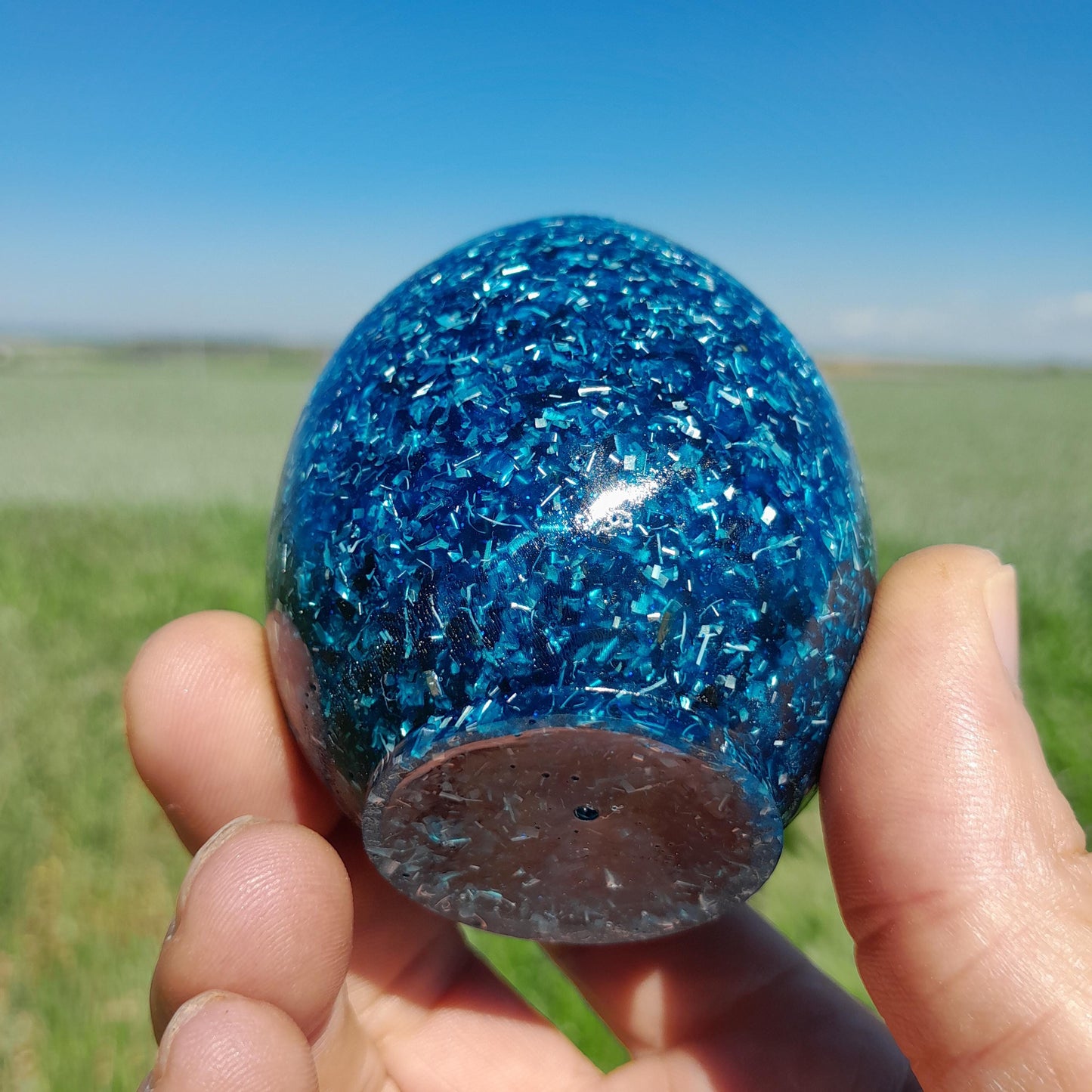 Huevo Orgónico Azul- Protección 5G EMF- Orgone Energy