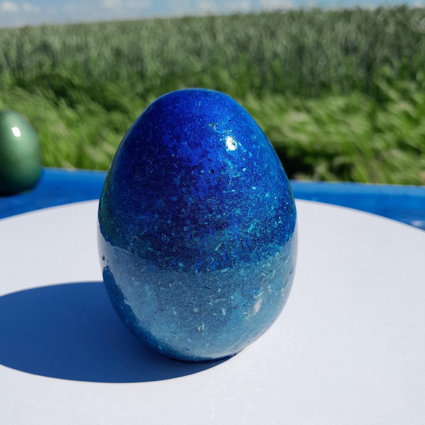 Huevo Orgonita Aguas Azules- Transmutador de Energías- Protección 5G y Electromagnetismo EMF