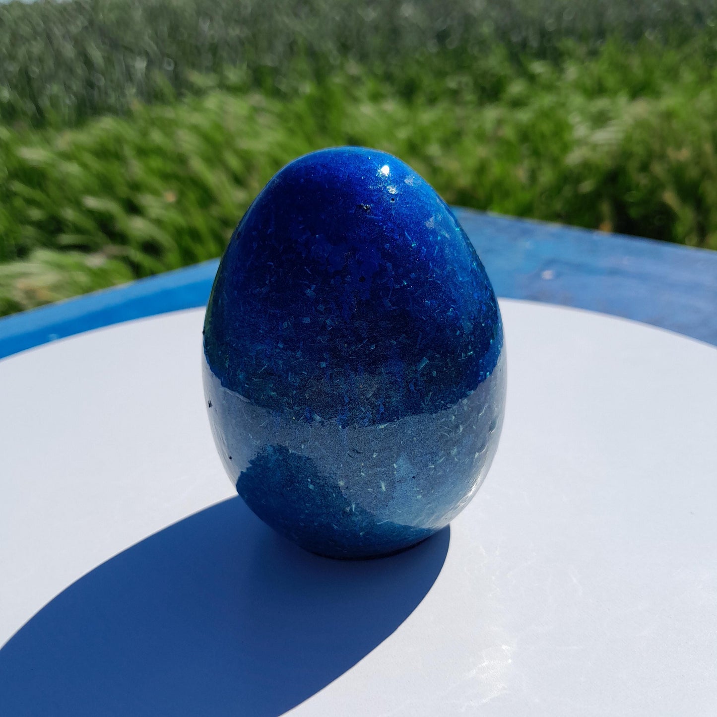 Huevo Orgonita Aguas Azules- Transmutador de Energías- Protección 5G y Electromagnetismo EMF