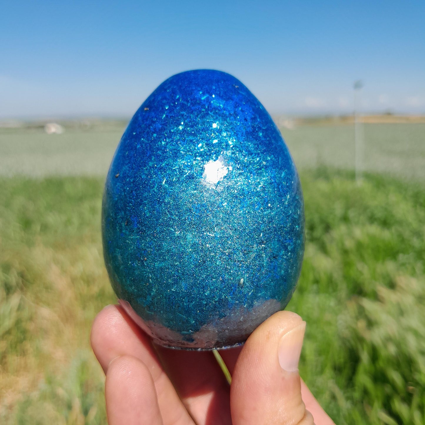 Huevo Orgonita Aguas Azules- Transmutador de Energías- Protección 5G y Electromagnetismo EMF