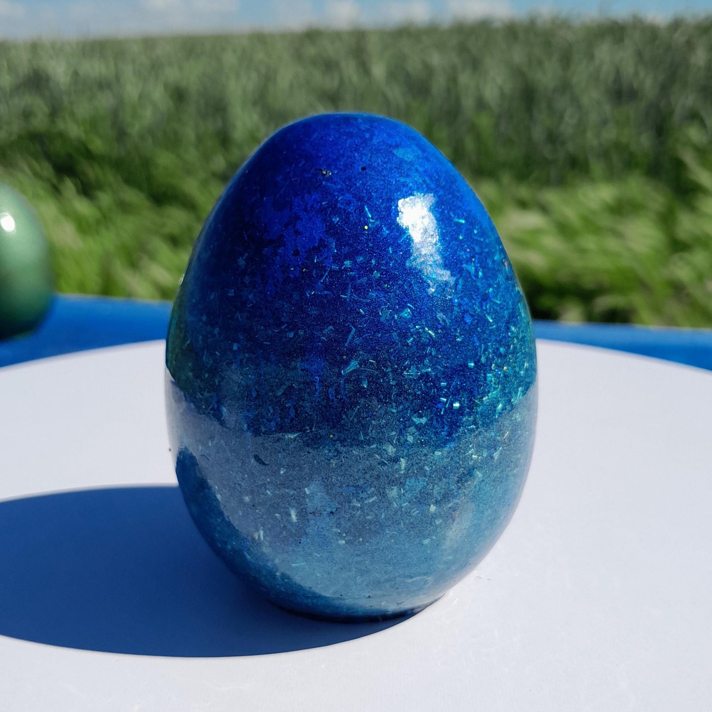 Huevo Orgonita Aguas Azules- Transmutador de Energías- Protección 5G y Electromagnetismo EMF