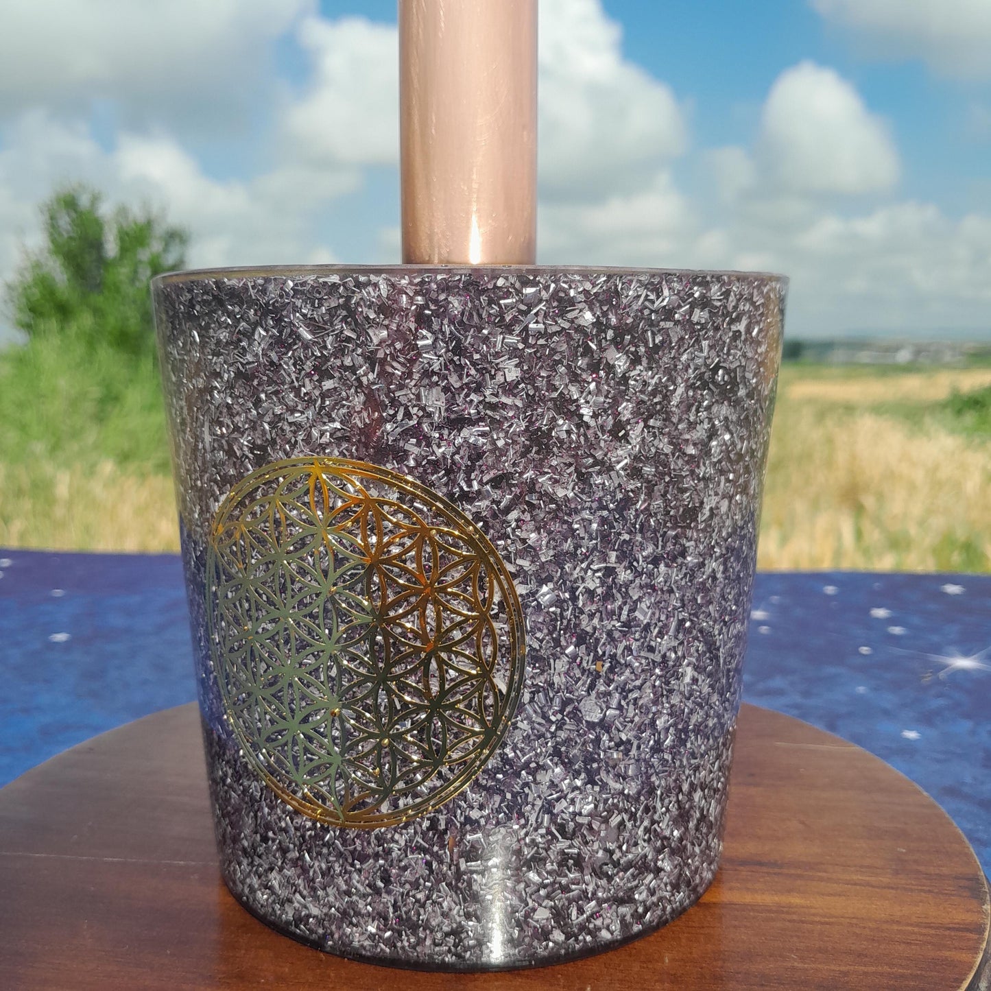 Cloudbuster Flor de la Vida Violeta- Towerbuster- Orgone Energy