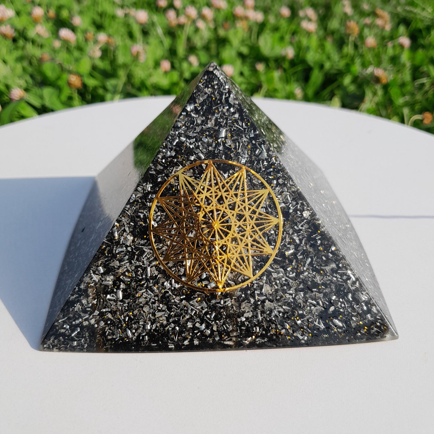 Pirámide Orgonita Metatron- 90mm de Base