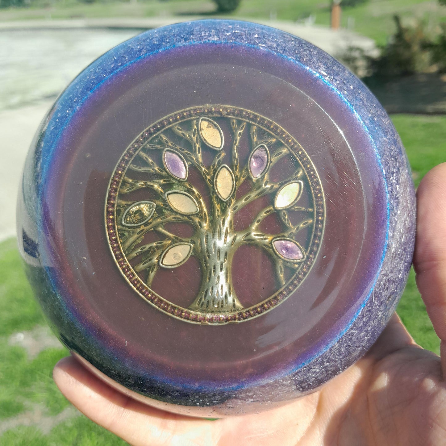 Orgonita Semiesfera Árbol de la Vida - Protector 5G y Transmutador de Energía- Hecho a Mano