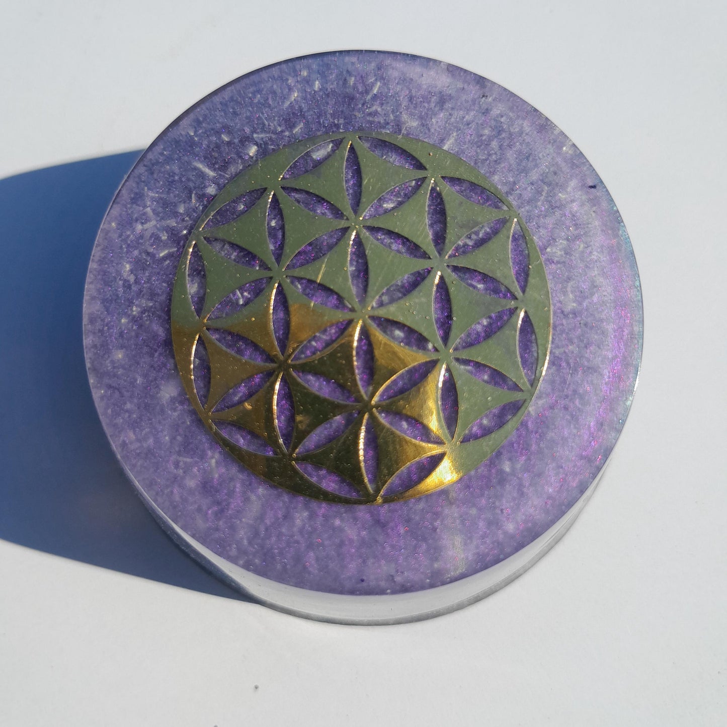 Orgonita Flor de la Vida Edición Especial- Protección 5G- Transmutador de Energías Densas Energía Positiva Decoración Espiritual