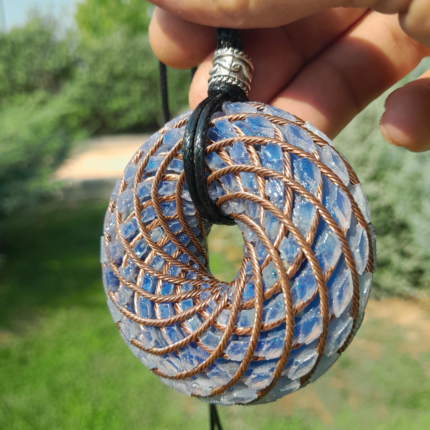 Bobina Rodin Chips de Lapislázuli- Generador de Ondas de Vórtice- Energía Toroidal | Protección EMF