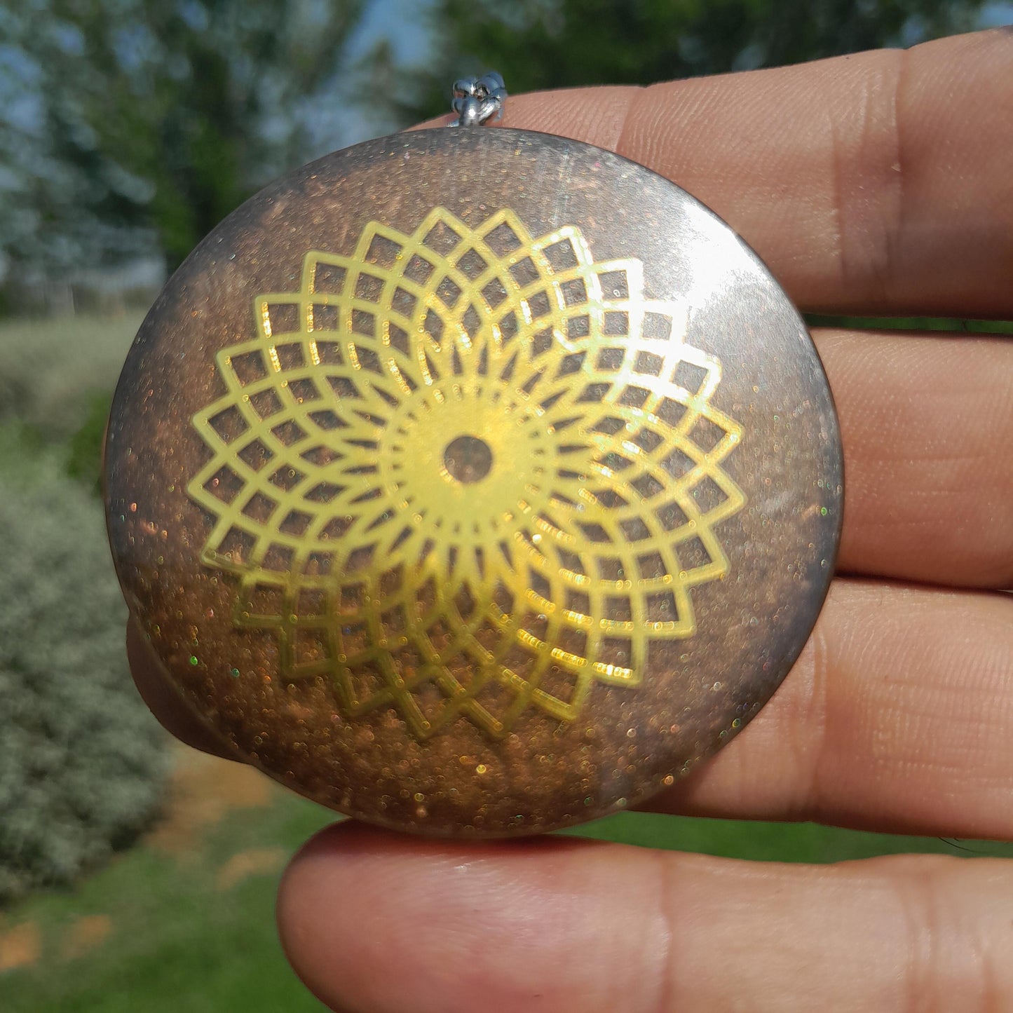 Llavero Orgonita Toroide 2D con Shunguita- Protección Energética, Amuleto Espiritual Hecho a Mano