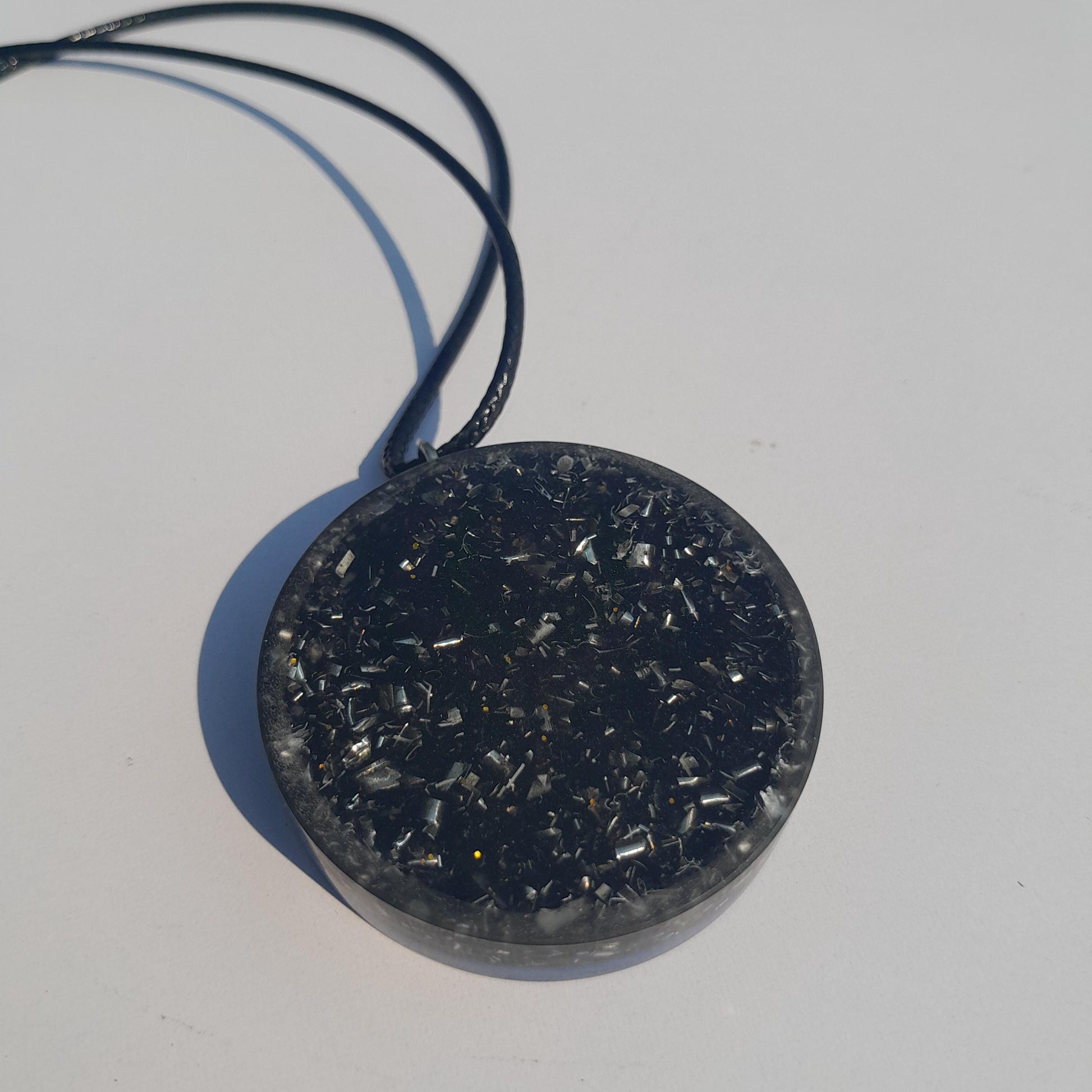 Colgante Orgonita Flor de la Vida Azul | Shungita- Protección 5G, EMF, Energía Orgone, Hecho a Mano