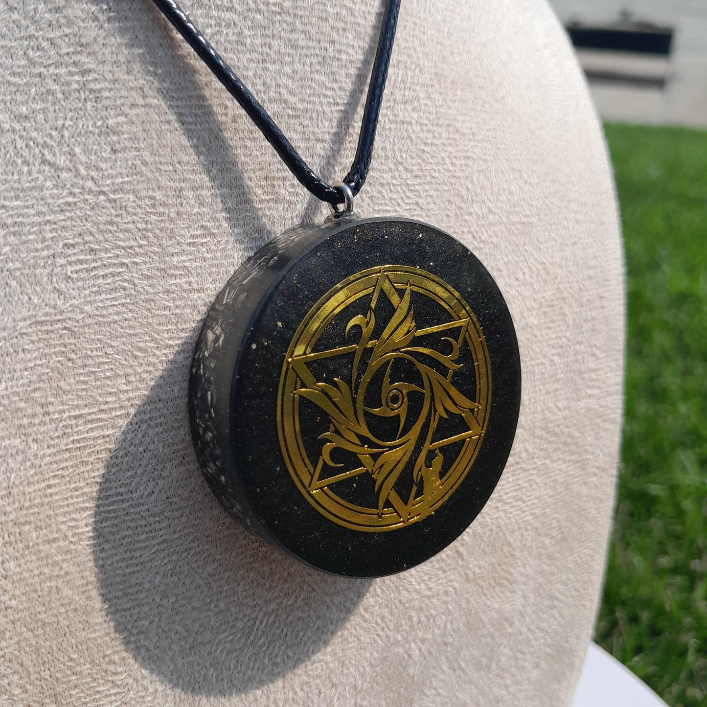 Colgante Orgonita Estrella de 6 Puntas con Shungita | Protección 5G, EMF, Energía Orgon, Hecho a Mano