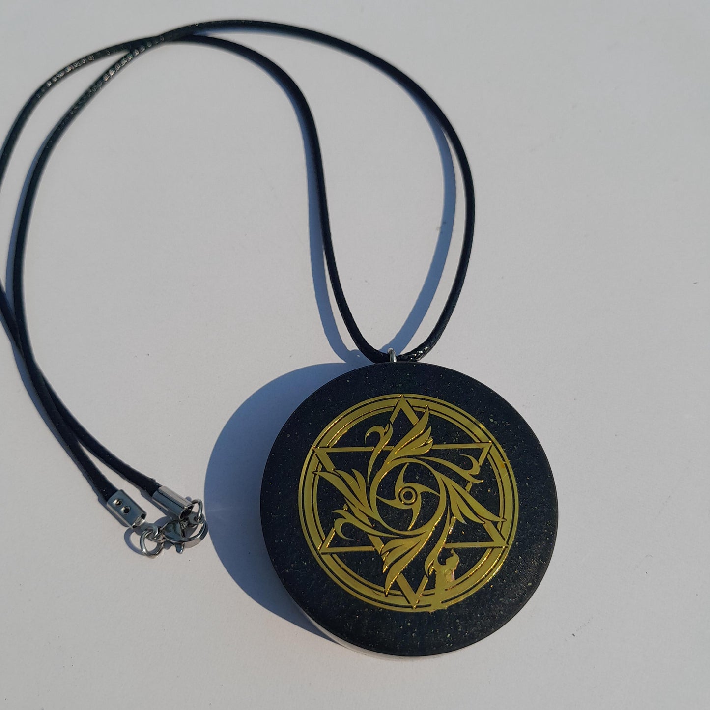 Colgante Orgonita Estrella de 6 Puntas con Shungita | Protección 5G, EMF, Energía Orgon, Hecho a Mano