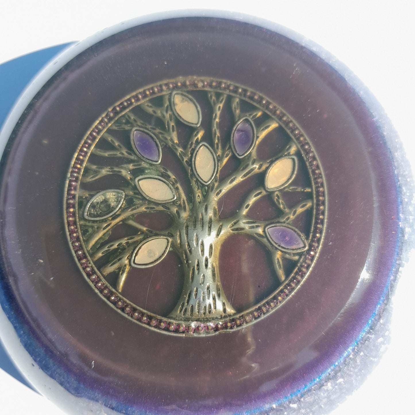 Orgonita Semiesfera Árbol de la Vida - Protector 5G y Transmutador de Energía- Hecho a Mano