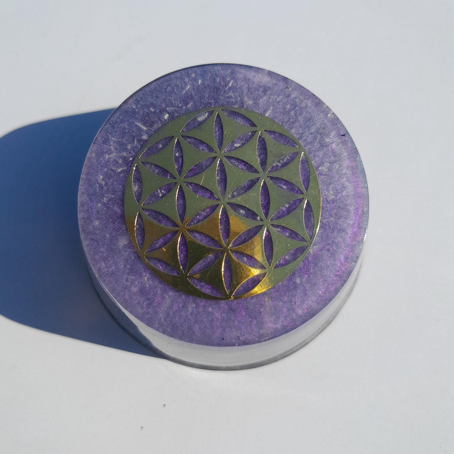 Orgonita Flor de la Vida Edición Especial- Protección 5G- Transmutador de Energías Densas Energía Positiva Decoración Espiritual