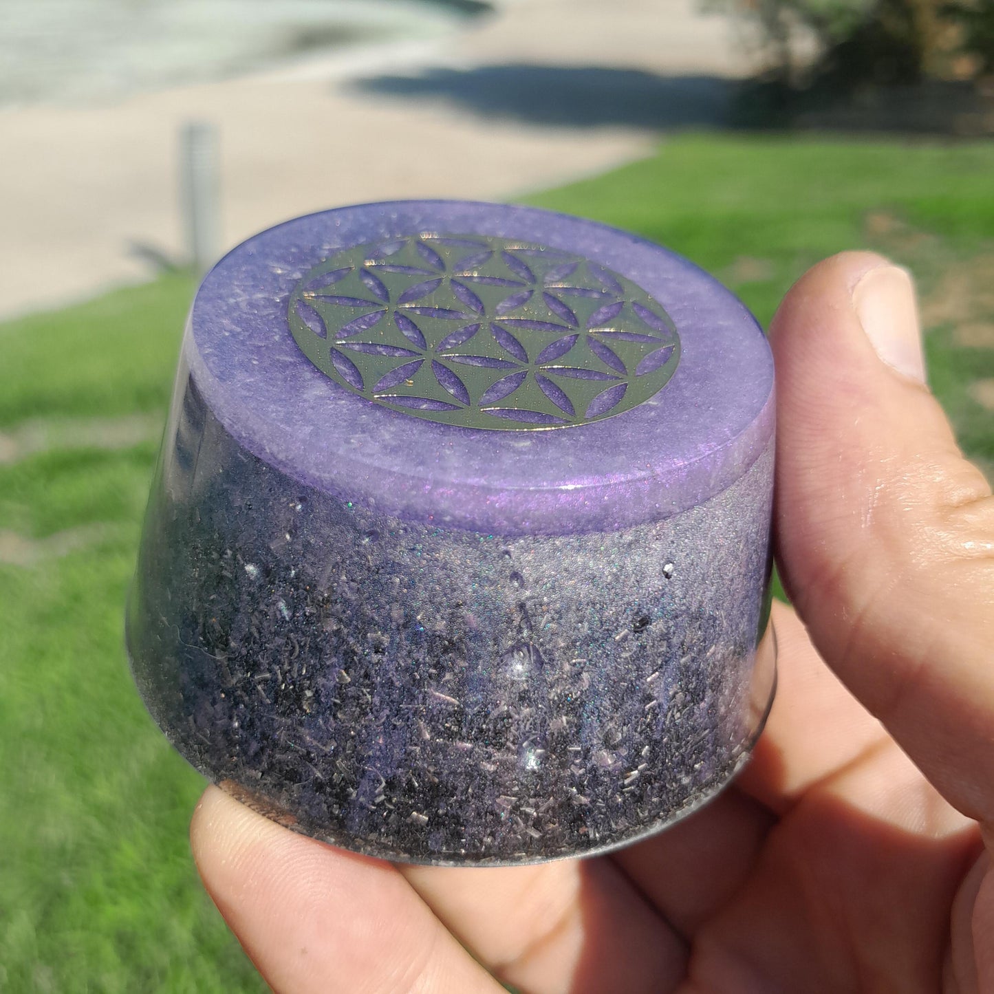 Orgonita Flor de la Vida Edición Especial- Protección 5G- Transmutador de Energías Densas Energía Positiva Decoración Espiritual