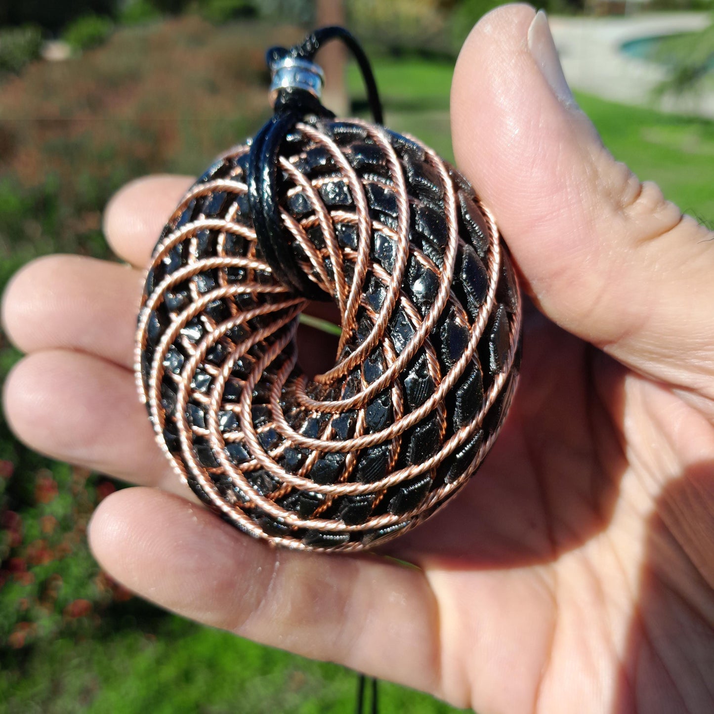 Bobina Torus de Rodin con Shungita- 62mm- Generador de Ondas de Vórtice