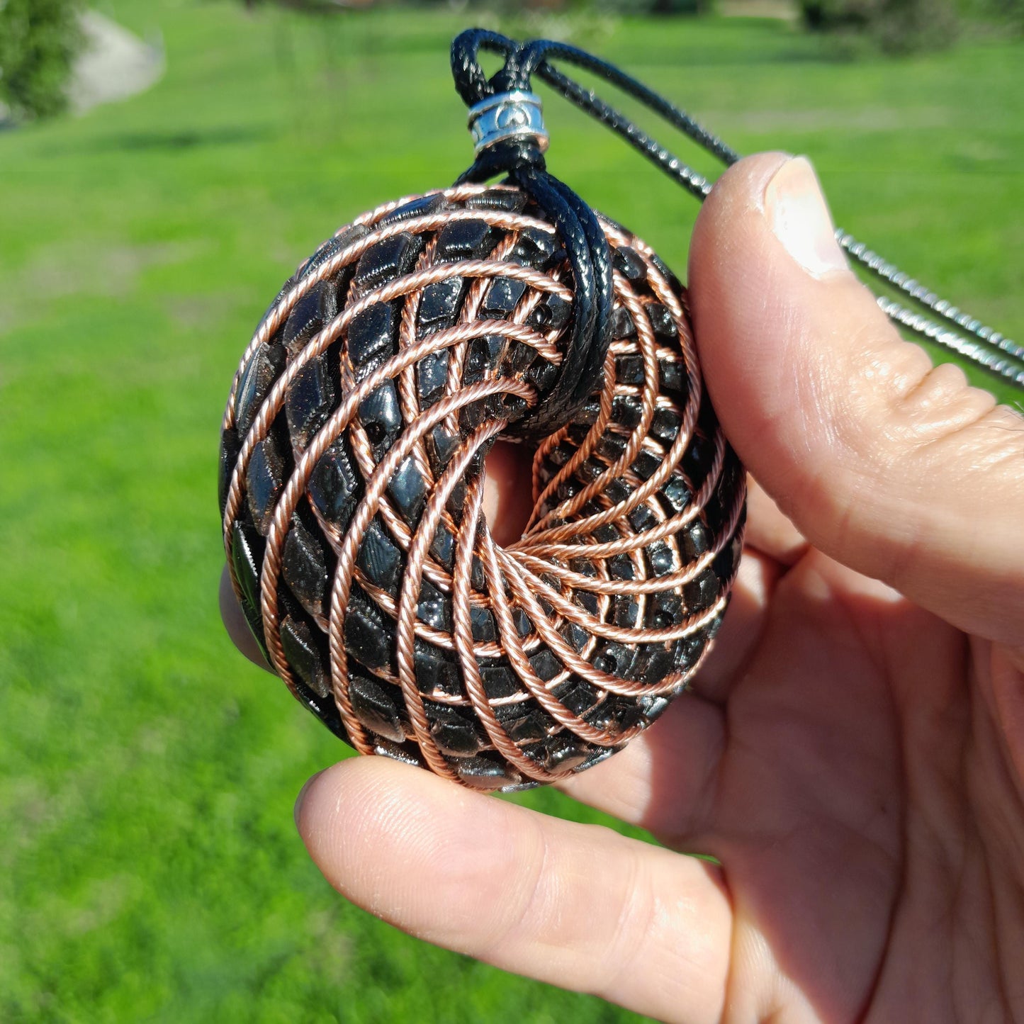 Bobina Torus de Rodin con Shungita- 62mm- Generador de Ondas de Vórtice