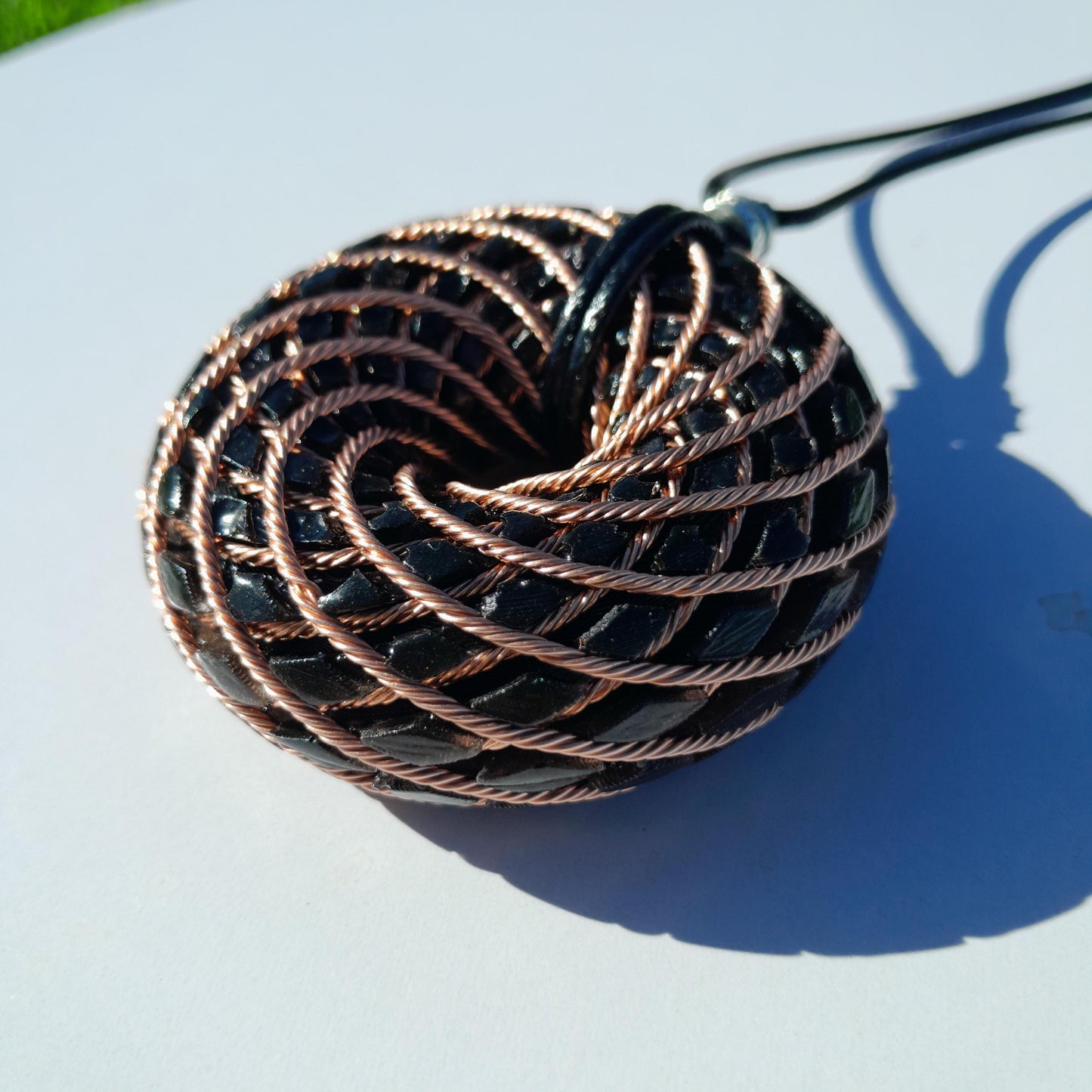 Bobina Torus de Rodin con Shungita- 62mm- Generador de Ondas de Vórtice