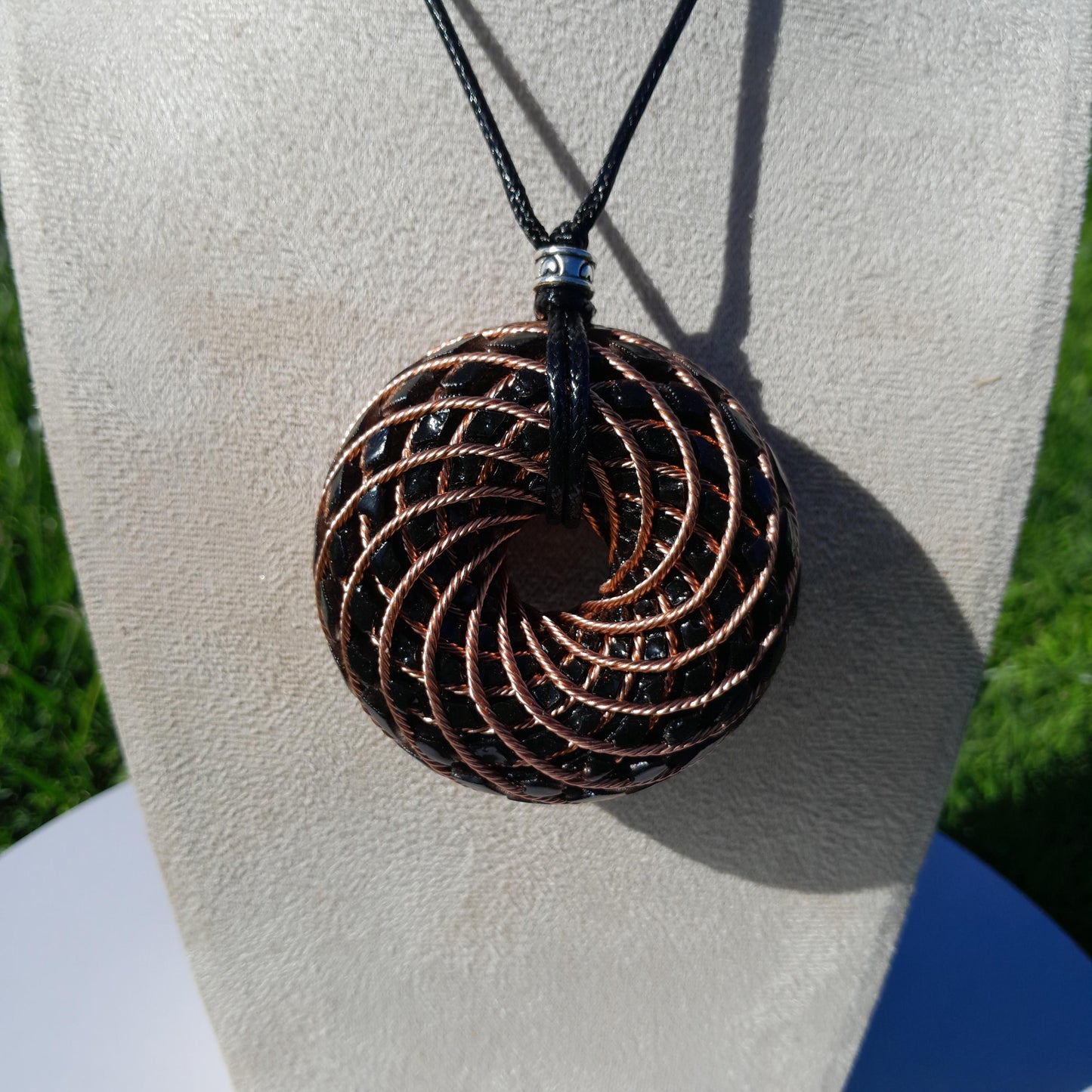 Bobina Torus de Rodin con Shungita- 62mm- Generador de Ondas de Vórtice