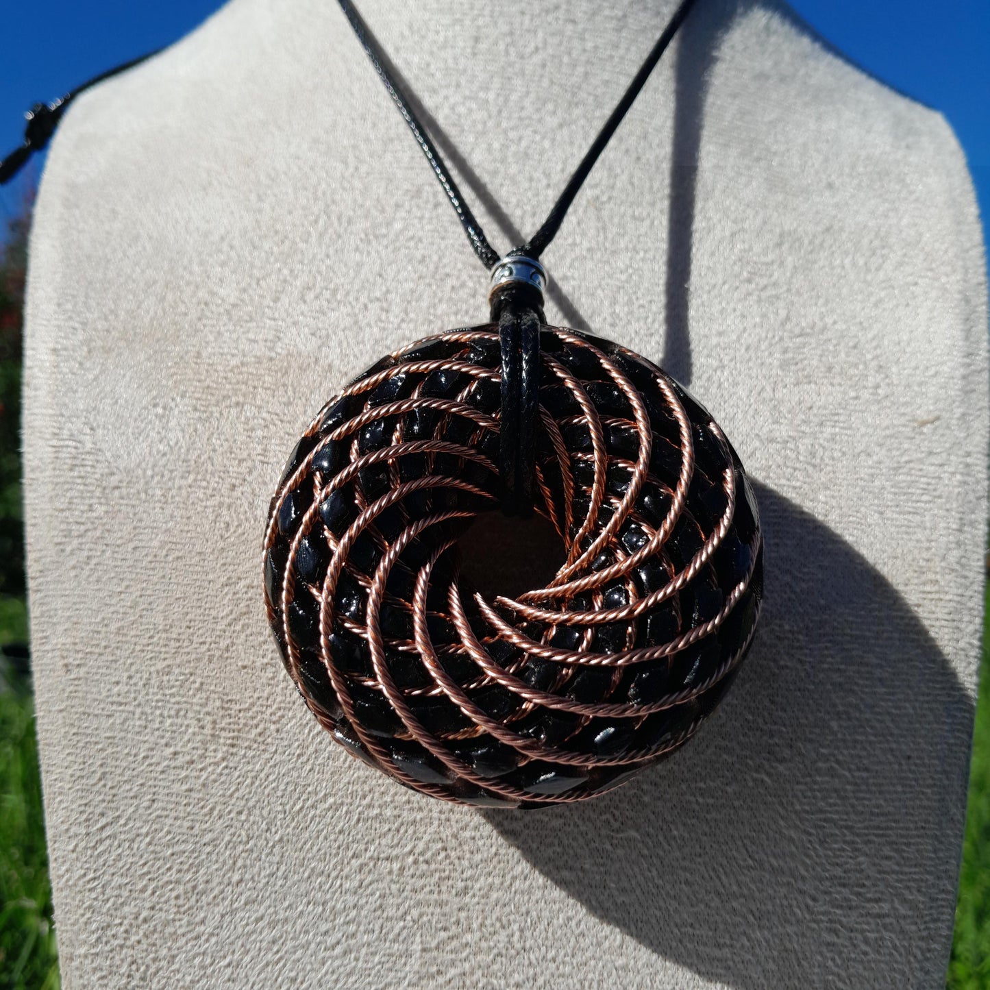 Bobina Torus de Rodin con Shungita- 62mm- Generador de Ondas de Vórtice