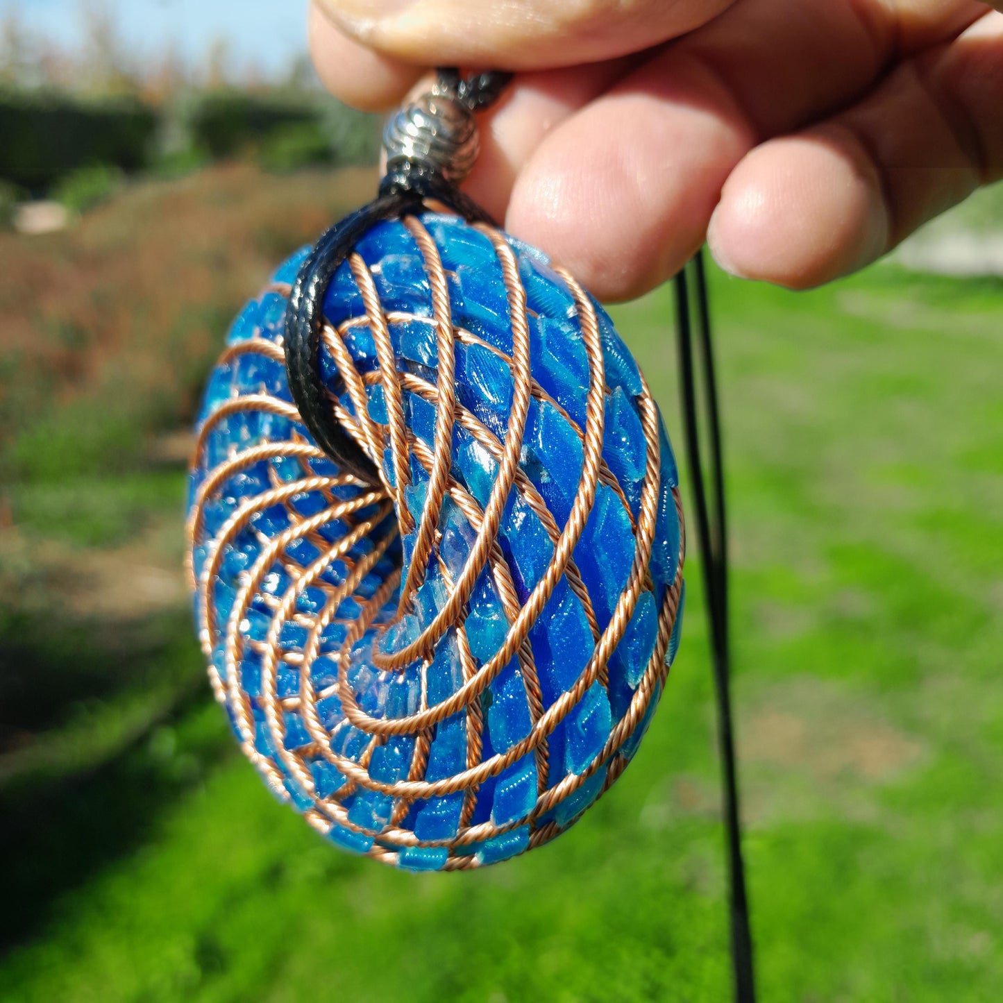Bobina Torus de Rodin Chips de Lapislázuli- 62mm-Generador de Ondas de Vórtice