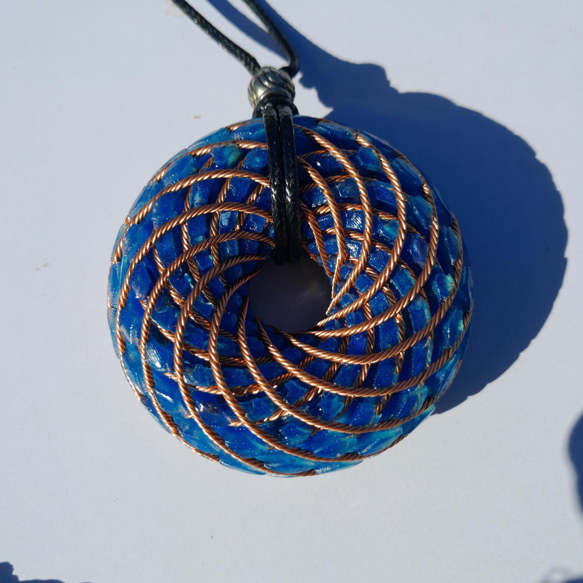 Bobina Torus de Rodin Chips de Lapislázuli- 62mm-Generador de Ondas de Vórtice