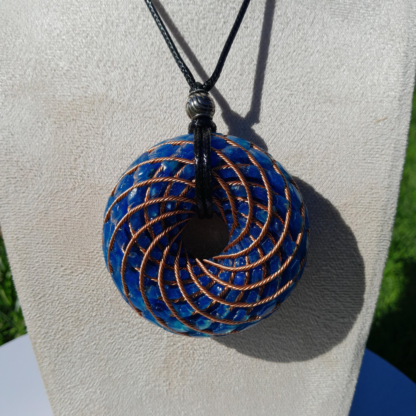 Bobina Torus de Rodin Chips de Lapislázuli- 62mm-Generador de Ondas de Vórtice