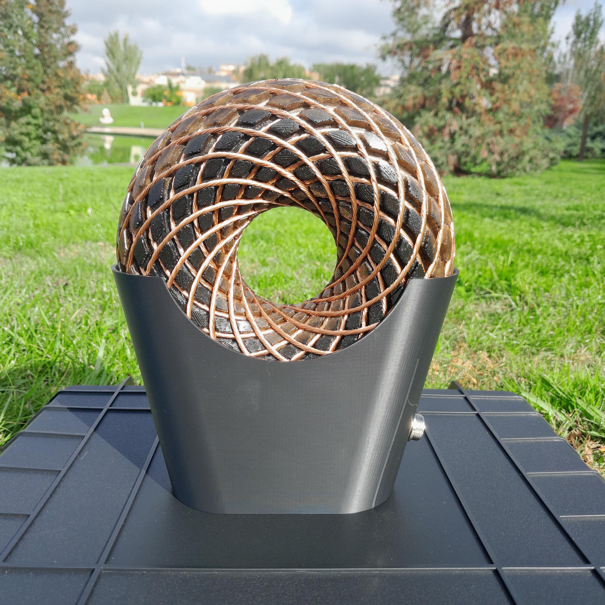 Bobina Rodin 185mm + Amplificador Fosi Pro | Dispositivo PEMF de Ondas Escalares con Maleta y Accesorios