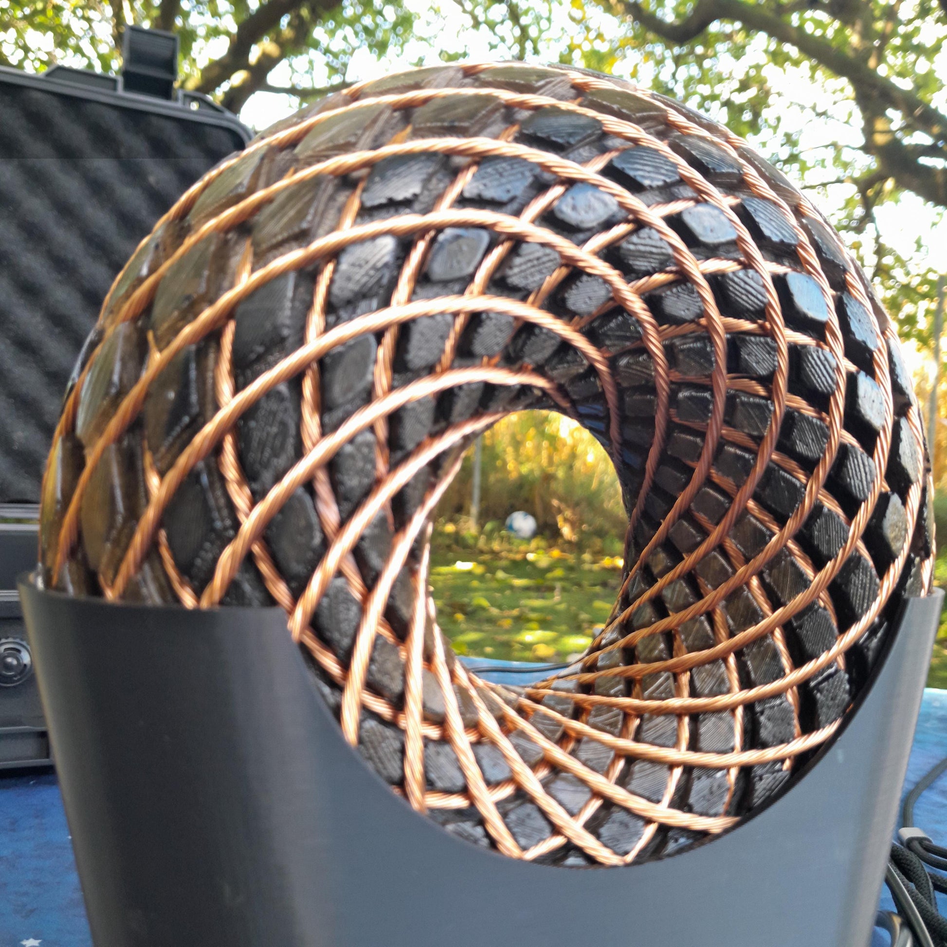 Bobina Rodin 185mm + Amplificador Fosi Pro | Dispositivo PEMF de Ondas Escalares con Maleta y Accesorios