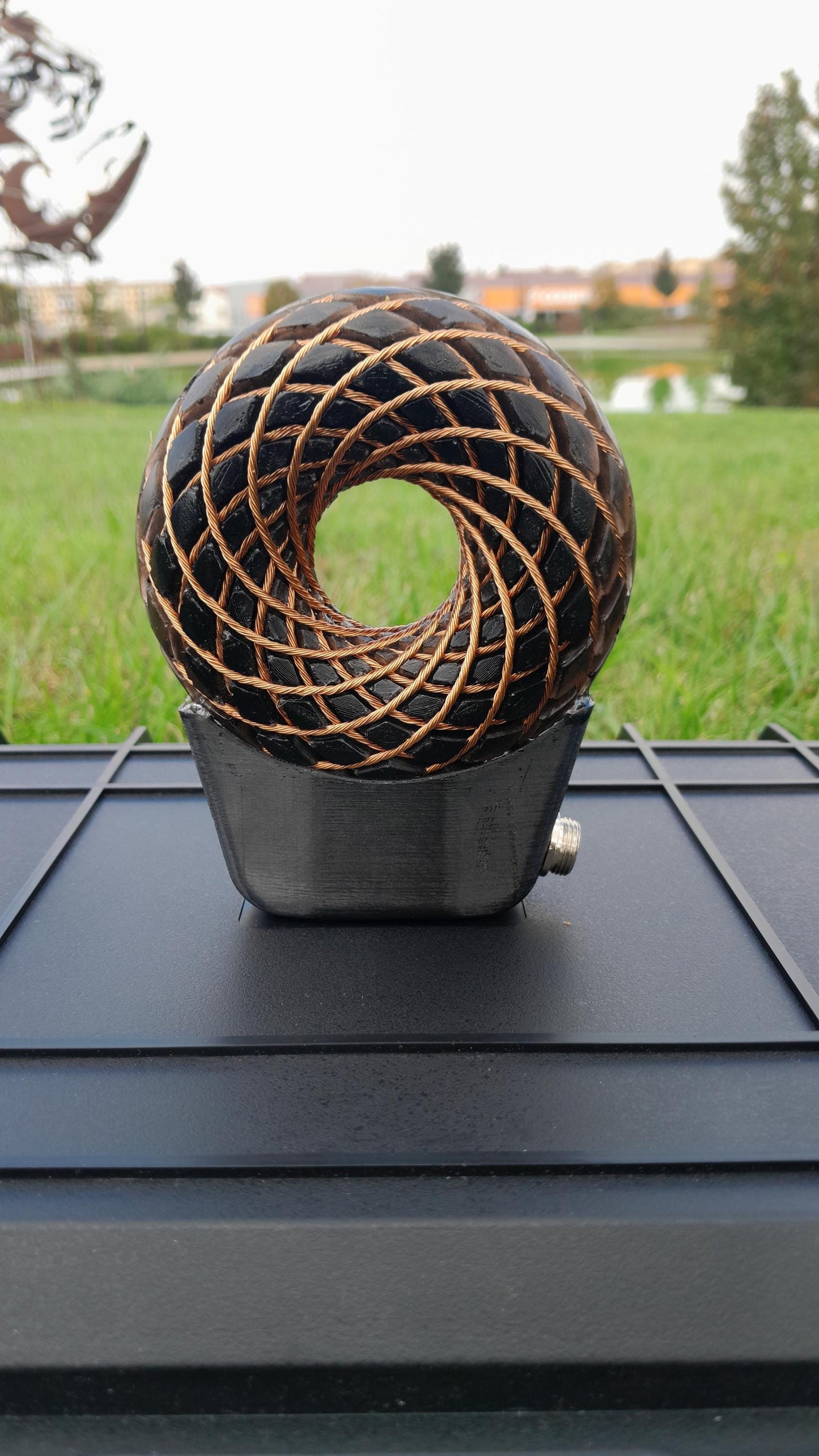 Bobina Torus Rodin 100mm | Dispositivo PEMF Portátil de Ondas Escalares con Shungita, Maleta y Amplificador 60W