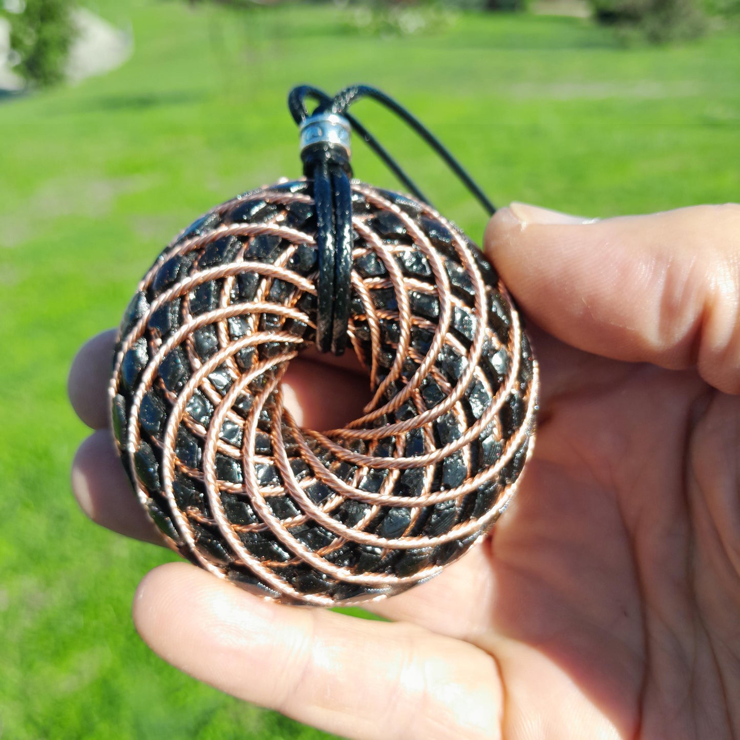 Bobina Torus de Rodin con Shungita- 62mm- Generador de Ondas de Vórtice