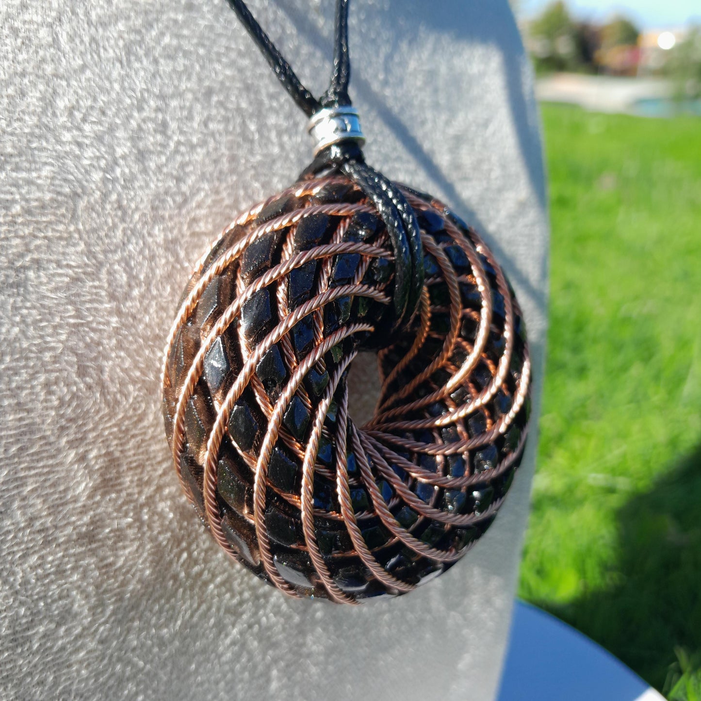 Bobina Torus de Rodin con Shungita- 62mm- Generador de Ondas de Vórtice