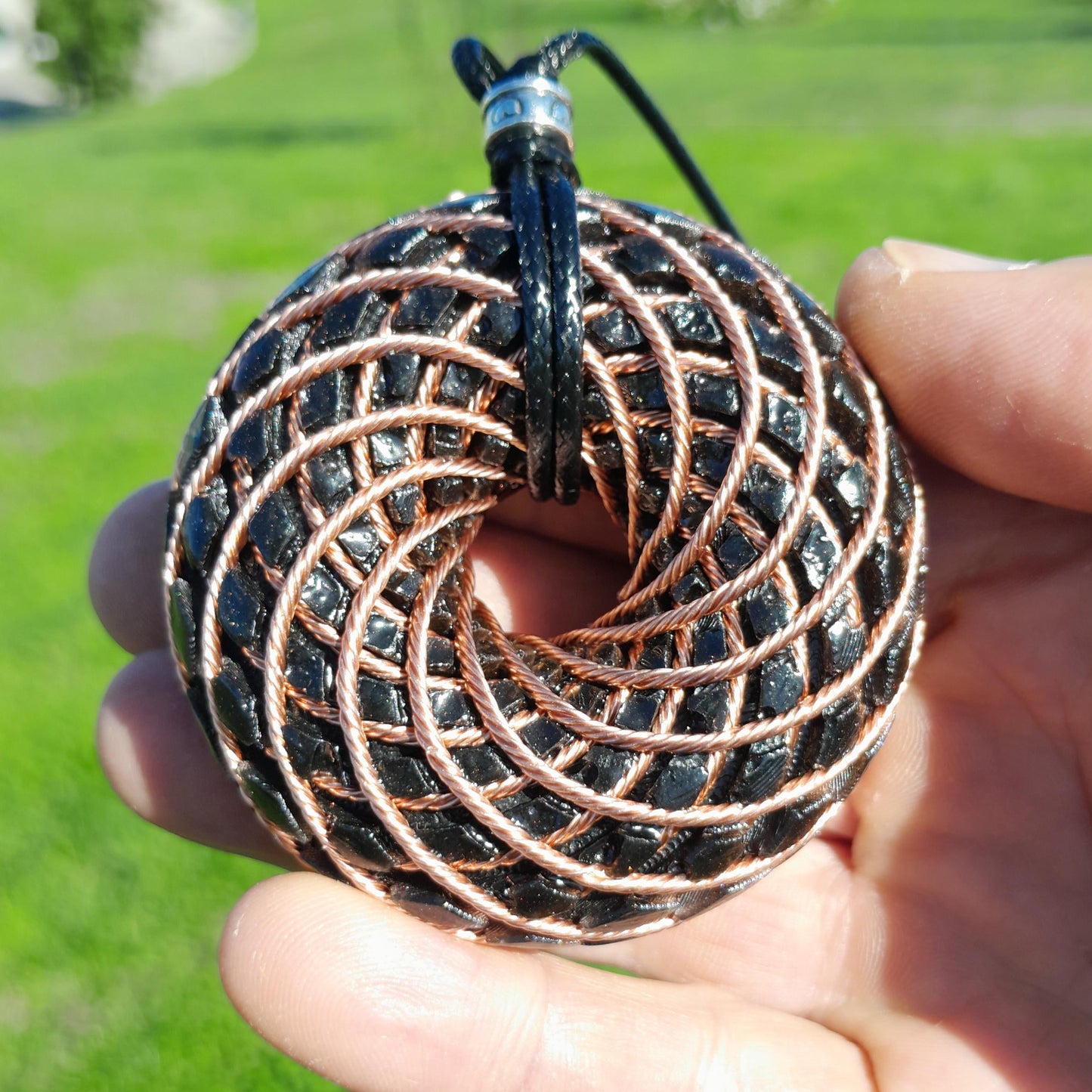 Bobina Torus de Rodin con Shungita- 62mm- Generador de Ondas de Vórtice
